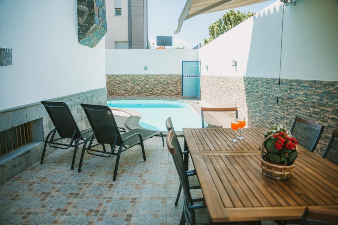 Villa Cervantes Sonnenland con piscina privada climatizada Maspalomas  Exterior foto